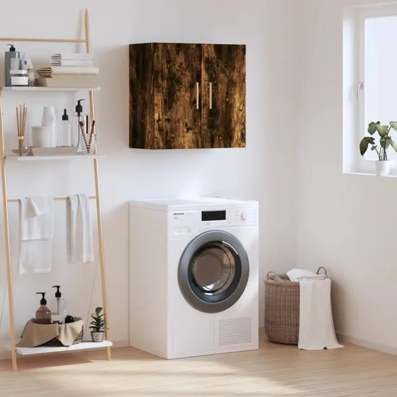 vidaXL vægskab 60x31x60 cm konstrueret træ - røget egetræs