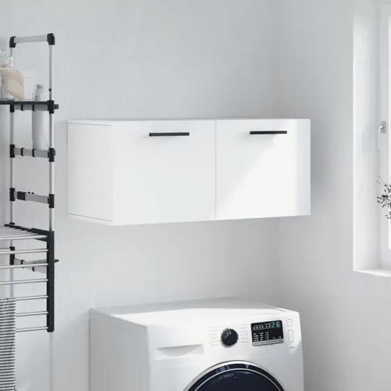 vidaXL vægskab 80x36,5x35 cm hvid (konstrueret træ)