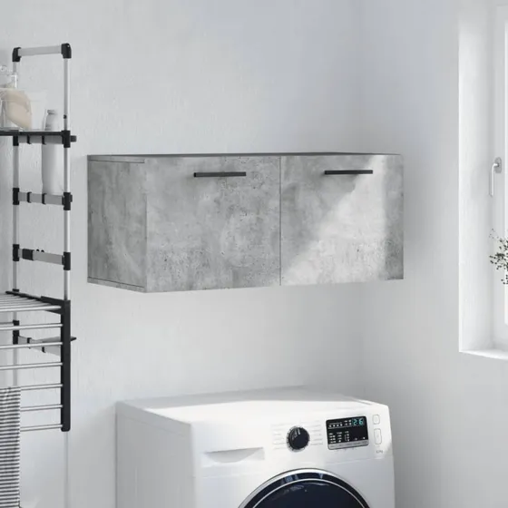 vidaXL vægskab 80x36,5x35 cm - konstrueret træ, betongrå