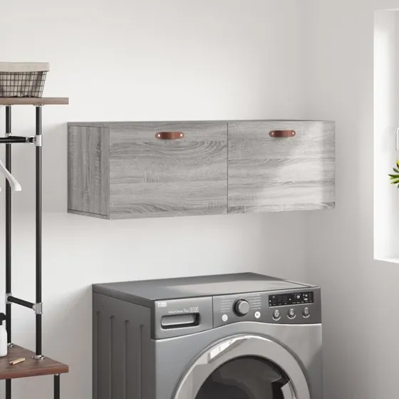vidaXL vægskab 100x36,5x35 cm konstrueret træ, grå Sonoma-eg