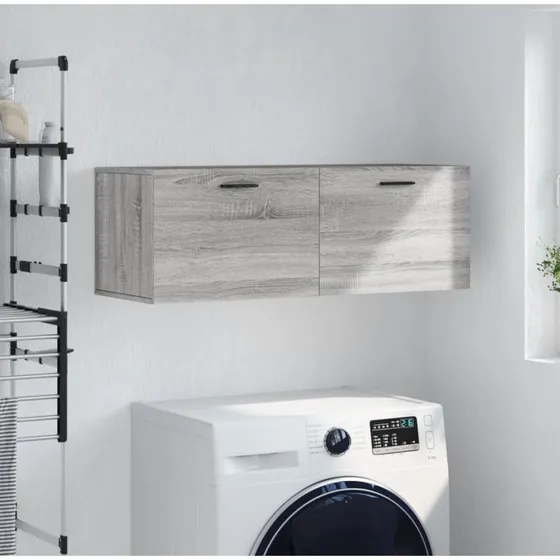 vidaXL vægskab 100x36,5x35 cm grå Sonoma-eg