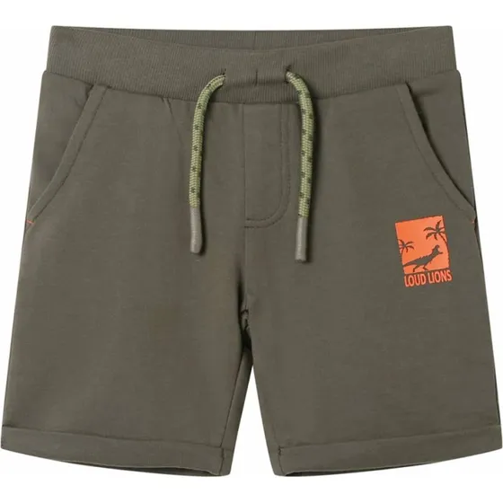 Brneshorts med snre, str. 116  mrk kakifarve