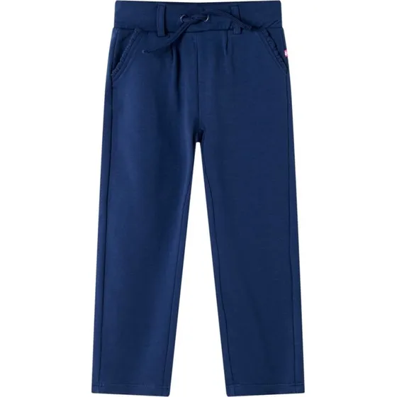 Bukser til brn med snre i linningen, marinebl str. 104