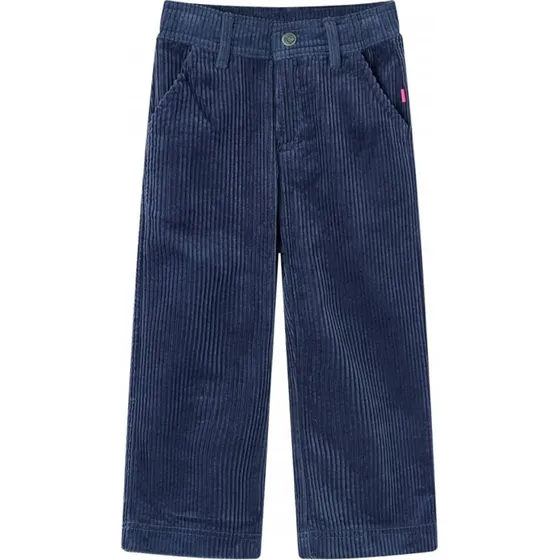 Uden mrke fljlsbukser til brn str.116 marinebl