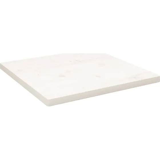 vidaXL Bordplade 40x40x2,5 cm massivt fyrretræ, hvid
