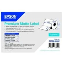 Epson etiketrulle Premium Mat 102x76 mm, 440 etiketter