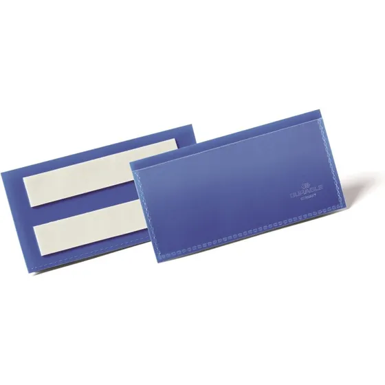 Duraprint lagerlomme selvklæbende 100x38 mm mørkeblå - 50 stk