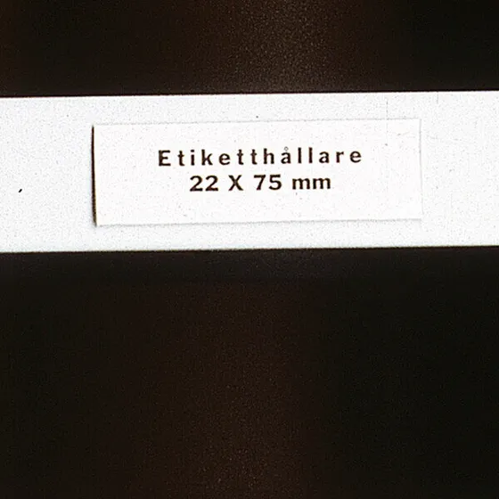 Etiketholder i gennemsigtig plast 30x60 mm – 100 stk.