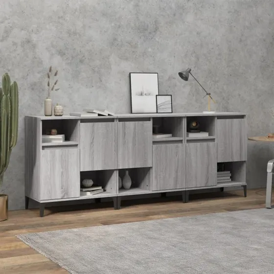 vidaXL skænk 60x35x70 cm grå Sonoma-eg konstrueret træ