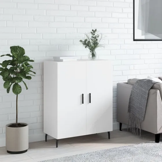 vidaXL skænk 69,5x34x90 cm hvid konstrueret træ