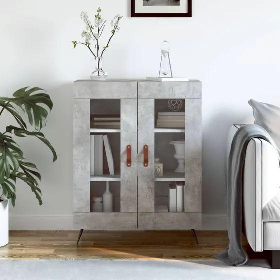 vidaXL skænk 69,5x34x90 cm konstrueret træ betongrå