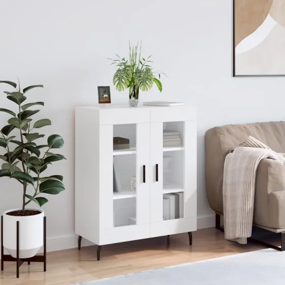 vidaXL skænk 69,5×34×90 cm hvid - konstrueret træ