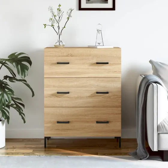 vidaXL skænk 69,5x34x90 cm sonoma-eg