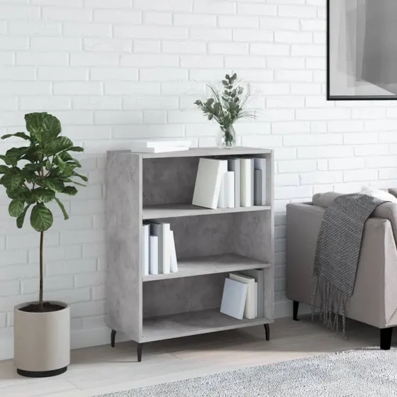 vidaXL skab 69,5x32,5x90 cm betongrå med metalben