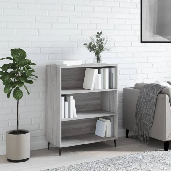 vidaXL skab 69,5x32,5x90 cm grå sonoma-eg