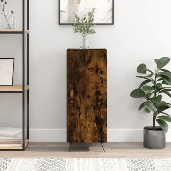 vidaXL sknk 34,5x34x90 cm konstrueret tr, rget eg