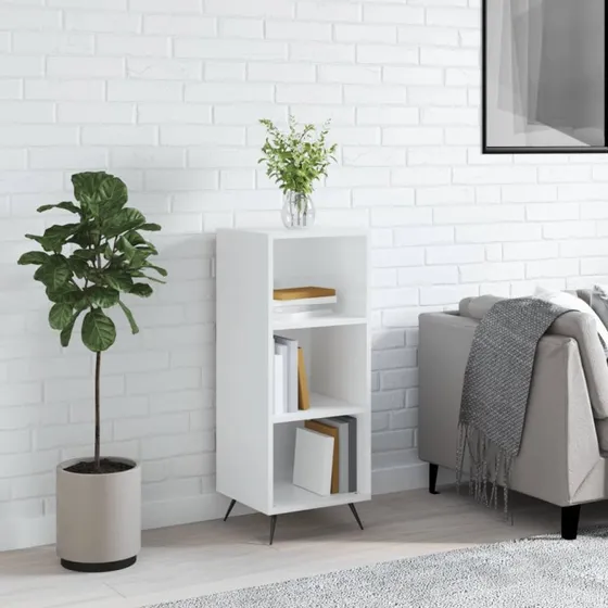 vidaXL hyldeskab 34,5x32,5x90 cm hvid højglans