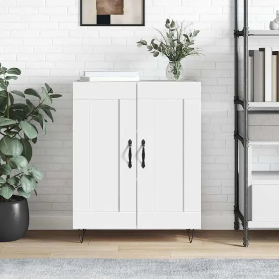 vidaXL skænk 69,5x34x90 cm konstrueret træ hvid
