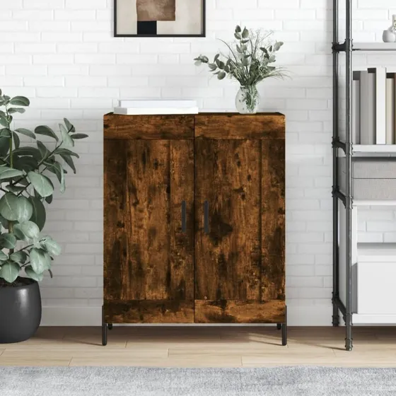 vidaXL skænk 69,5x34x90 cm konstrueret træ, røget egetræsfarve