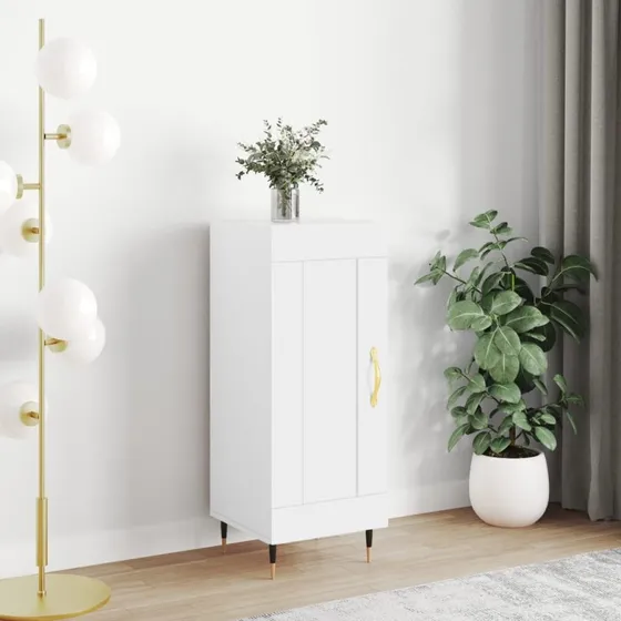 vidaXL skænk 34,5x34x90 cm hvid konstrueret træ