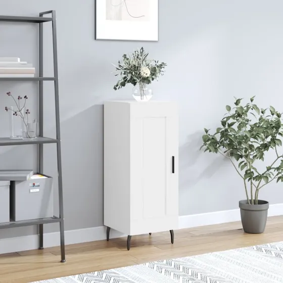 vidaXL skænk 34,5x34x90 cm hvid konstrueret træ