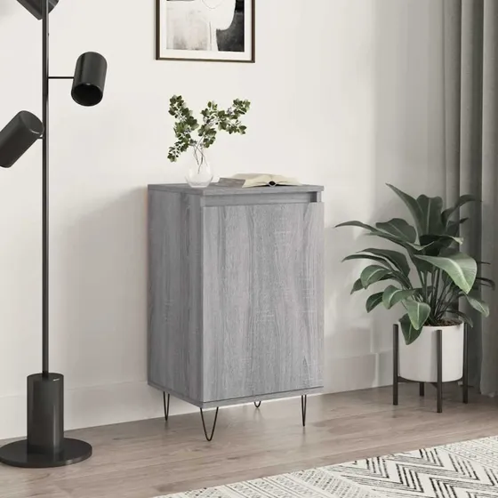 vidaXL skænk 40x35x70 cm konstrueret træ, grå Sonoma-eg