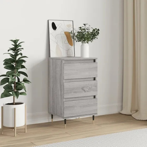 vidaXL skænk 40x35x70 cm konstrueret træ grå sonoma-eg