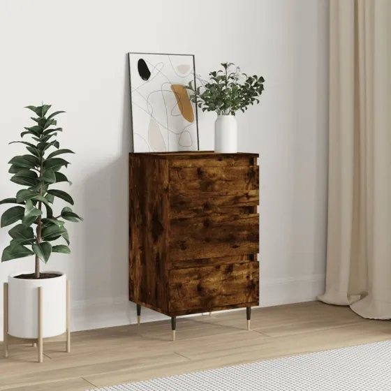 vidaXL skænk 40x35x70 cm konstrueret træ, røget egetræsfarve