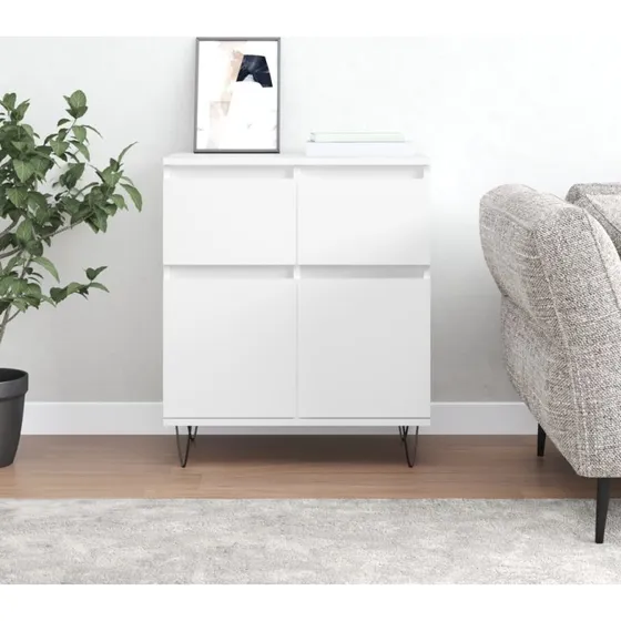 vidaXL skænk 60x35x70 cm konstrueret træ hvid