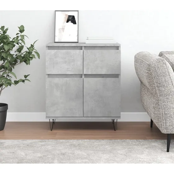 vidaXL skænk 60x35x70 cm konstrueret træ, betongrå