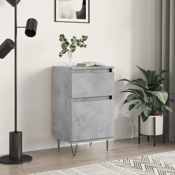 vidaXL skænk 40x35x70 cm konstrueret træ betongrå