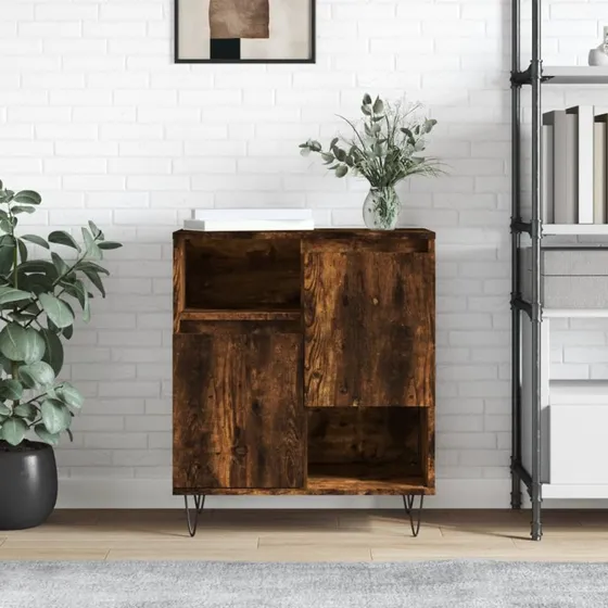 vidaXL skænk 60x35x70 cm konstrueret træ, røget egetræsfarve