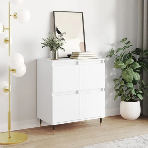 vidaXL skænk 60x35x70 cm hvid konstrueret træ