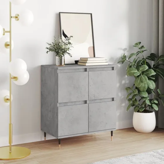 vidaXL skænk 60x35x70 cm konstrueret træ - betongrå