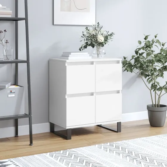 vidaXL skænk 60x35x70 cm konstrueret træ hvid