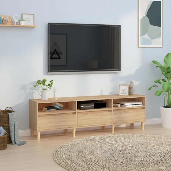 vidaXL TV-bord 150x30x44,5 cm konstrueret træ Sonoma-eg