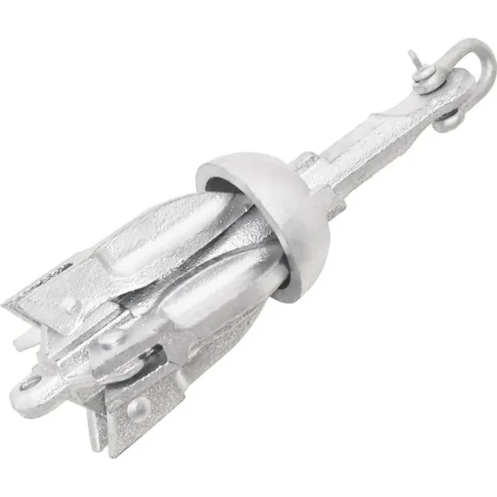 vidaXL foldbart anker 0,7 kg varmgalvaniseret stbejern slvfarvet