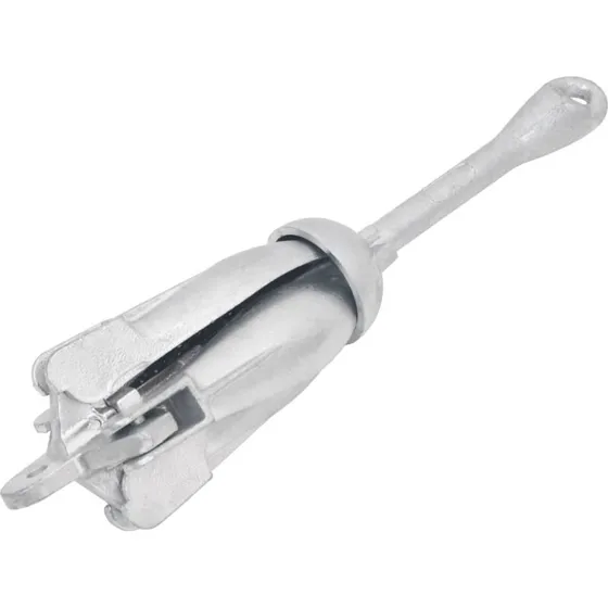 vidaXL foldbart anker 4 kg varmgalvaniseret stbejern slv