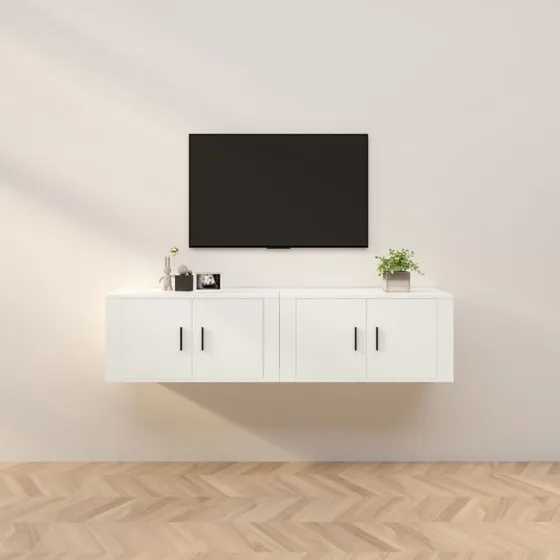 vidaXL væghængte TV-skabe 2 stk. 80x34,5x40 cm hvid