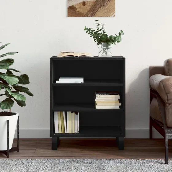 vidaXL skænk 57x35x70 cm konstrueret træ, sort