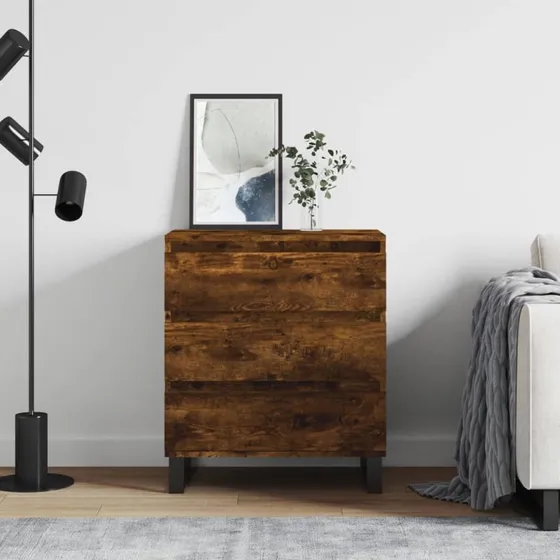 vidaXL skænk 60x35x70 cm konstrueret træ, røget egetræsfarve