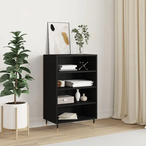 vidaXL højskab 57x35x90 cm sort (konstrueret træ)