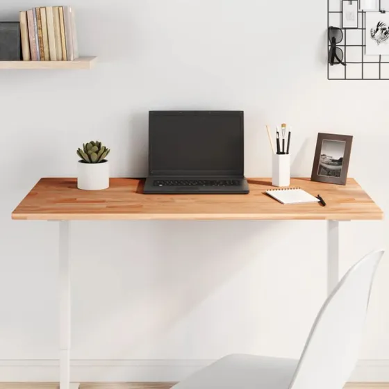 vidaXL bordplade 100x60x1,5 cm rektangulær massivt bøgetræ