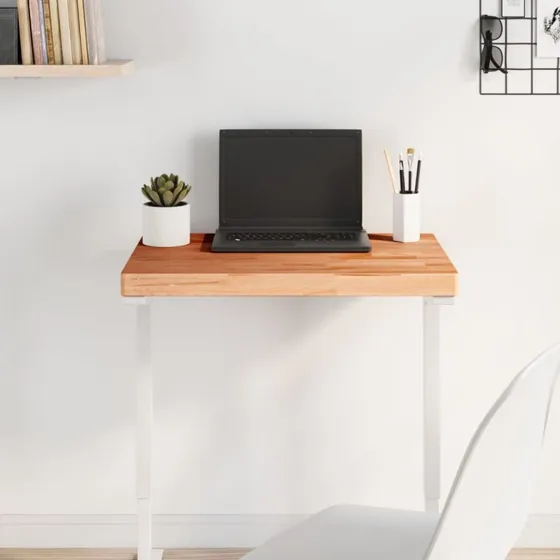 vidaXL bordplade 60x40x4 cm rektangulær massivt bøgetræ