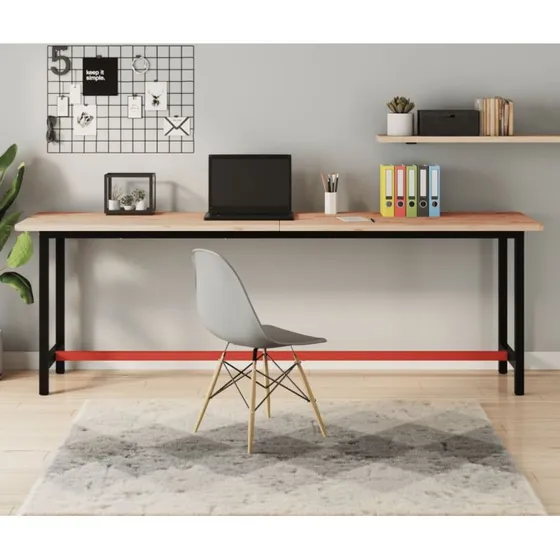 vidaXL arbejdsbnk 220x55x81,5 cm i massivt bgetr og metal