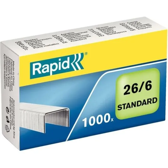 Rapid 26/6 Standard hæfteklammer 1000 stk