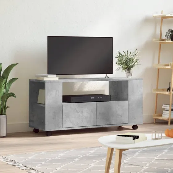 vidaXL TV-bord 102x34,5x43 cm konstrueret træ – betongrå
