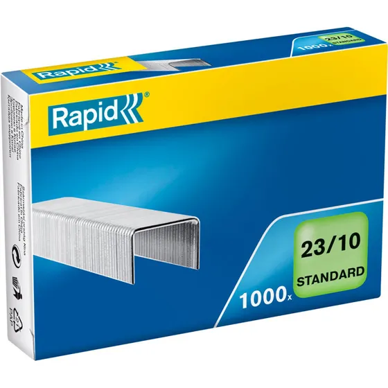 Rapid 23/10 Standard hæfteklammer, galvaniseret - 1000 stk