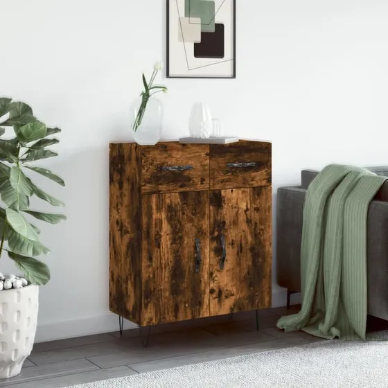 vidaXL skænk 69,5x34x90 cm i konstrueret træ, røget eg