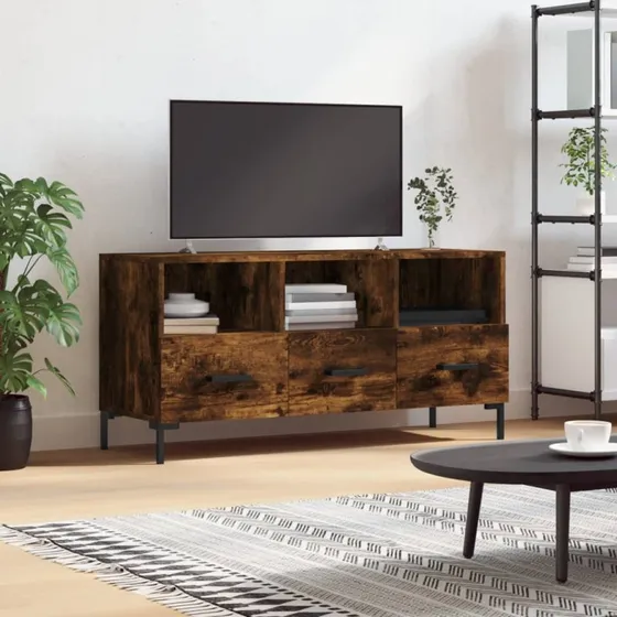 vidaXL TV-bord 102x36x50 cm konstrueret træ – røget eg